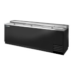 True TD-95-38-HC - Bottle Cooler, flat top, (37.5cs) 12 oz. bottles, (3) lids, black exterior